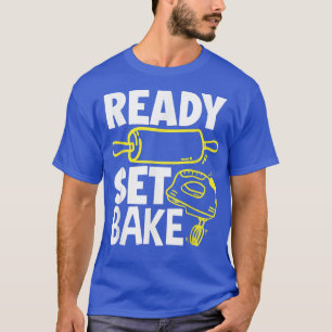 Camiseta Preparado Conjunto de Assares Funny Baker Baking L