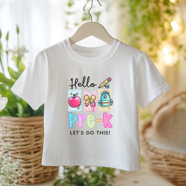 Camiseta Preparado de pré-K de saudação agradável (Criador carregado)