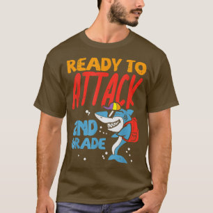 Camiseta Preparado Para Anexar O Tubarão segundo No Primeir