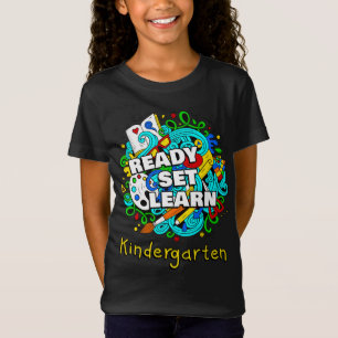 Camiseta Preparado Para Aprender A Iniciar Crianças Do Jar
