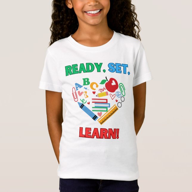 Camiseta Preparado para aprender de volta à escola (Frente)