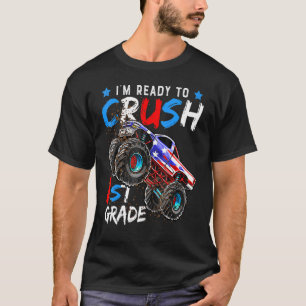 Camiseta Preparado Para Esmagar 1rua De Monster Truck Boys 