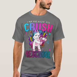 Camiseta Preparado para esmagar a pré-escola de volta ao Un