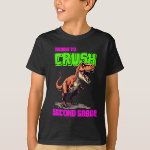Camiseta Preparado para esmagar o segundo grau de T-Rex na