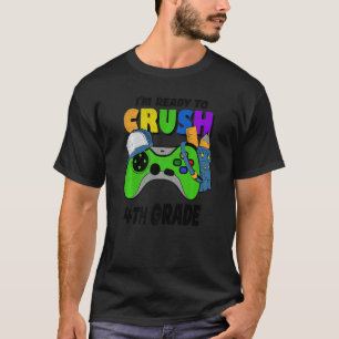 Camiseta Preparado para esmagar Videos games do 4º ano Boys