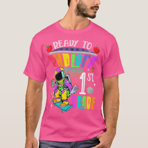 Camiseta Preparado Para Explorar O Astronauta De Patinação 