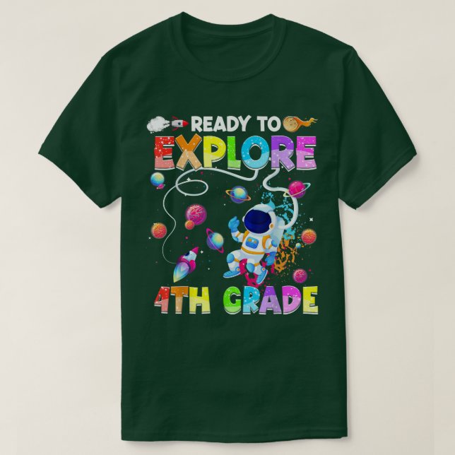 Camiseta Preparado para reproduzir o astronauta engraçado d (Frente do Design)