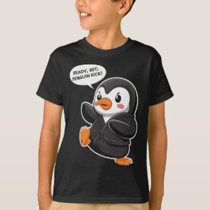 Camiseta Preparado Pinguin Chute Arte Marcial Karate Caneta