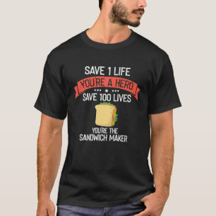 Camiseta Preparador de Sanduíches Salva Vidas Enfermeira Ci