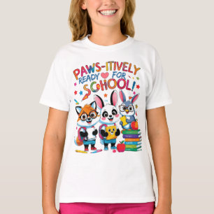 Camiseta Preparados para a Escola com Patinhas!