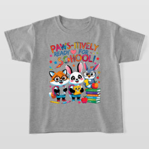 Camiseta Preparados para a Escola com Patinhas!
