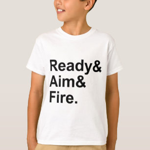 Camiseta Preparar Apontar Disparar Instruções de Tiro Mil