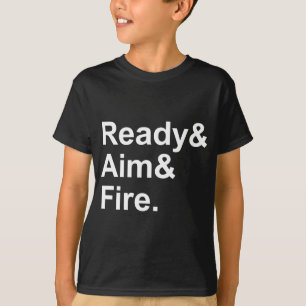 Camiseta Preparar Apontar Fogo Instruções de Tiro Militar