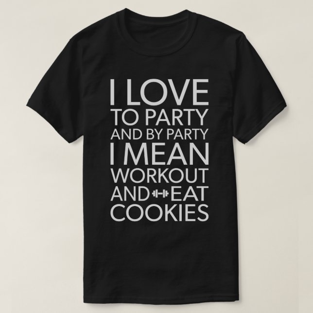Camiseta Preparar e Comer Cookies - Trabalho Novidade Engra (Frente do Design)