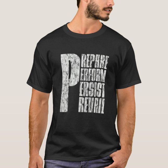 Camiseta Preparar Executar Persistência Prevalecer (Frente)