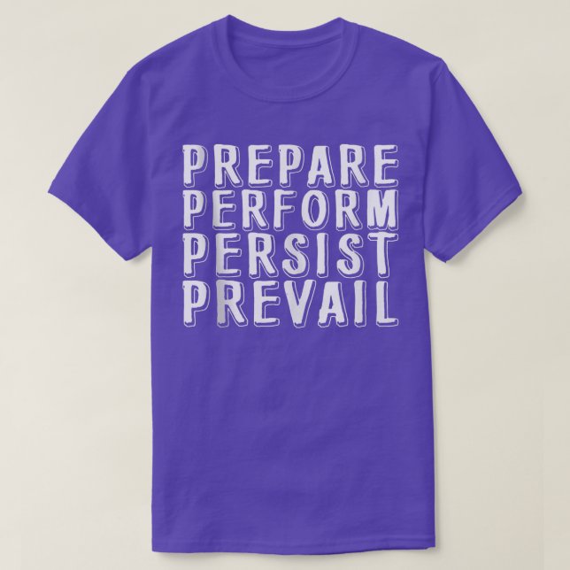 Camiseta Preparar Executar Persistência Prevalecer 236 (Frente do Design)