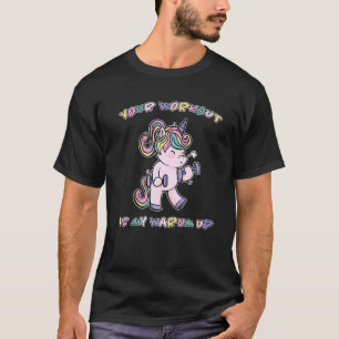 Camiseta Preparar Meu Calor Treinamento De Dumbbell Unicorn