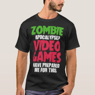 Camiseta Preparar Videos games de Apocalipse Zombie para Jo