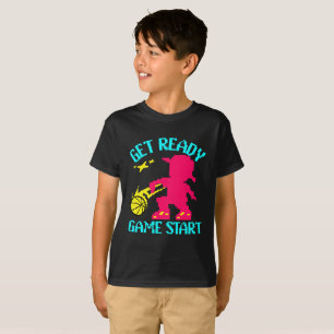 Camiseta Prepare-se – Início do Jogo Pixel Basquete