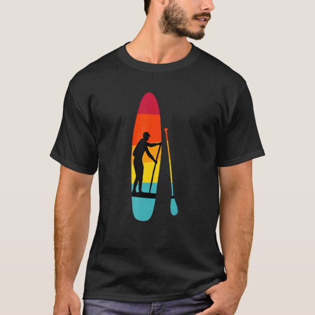 Camiseta Prepare-se Paddleboard Sup Sunset Colors Graphic (Frente)