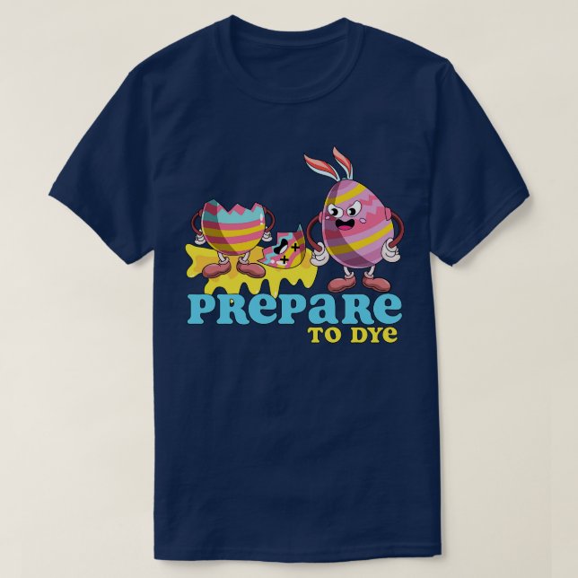 Camiseta Prepare-se para a Páscoa engraçada dos ovos. (Frente do Design)