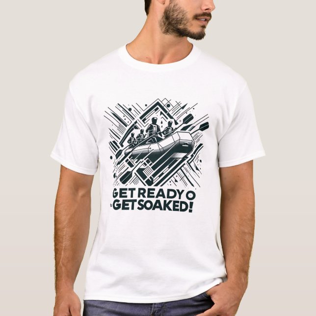 Camiseta Prepare-se para ficar pelado! Cartão de Branca (Frente)