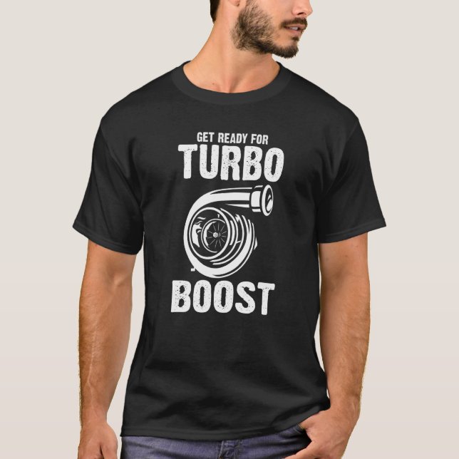 Camiseta Prepare-se Para o Mecânico de Botas Turbo (Frente)