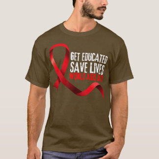 Camiseta Prepare-se para salvar vidas no mundo da AIDS Dia