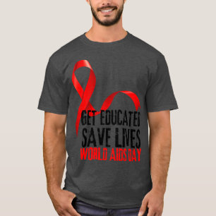 Camiseta Prepare-se para salvar vidas no mundo da AIDS Dia 