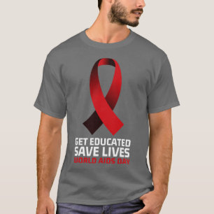 Camiseta Prepare-se para salvar vidas no mundo da AIDS Dia 