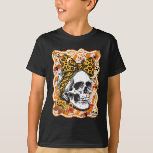 Camiseta Preppy Arco Skull Halloween Spooky Season Womens G