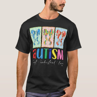Camiseta Preppy Coquette Laço Conscientização do Autismo Ac