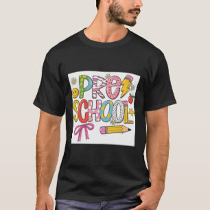 Camiseta Preppy de Volta às Aulas Coquette Pré-Escola Menin