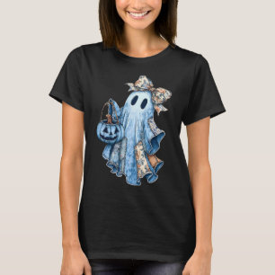 Camiseta Preppy Girly Coquette Arco Patchwork Ghost Fall Ha