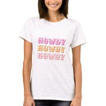 Preppy Girly Howdy Laranja Quente Rosa