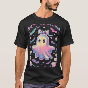 Camiseta Preppy Halloween Ghost Boo Ghost Coquette Spooky