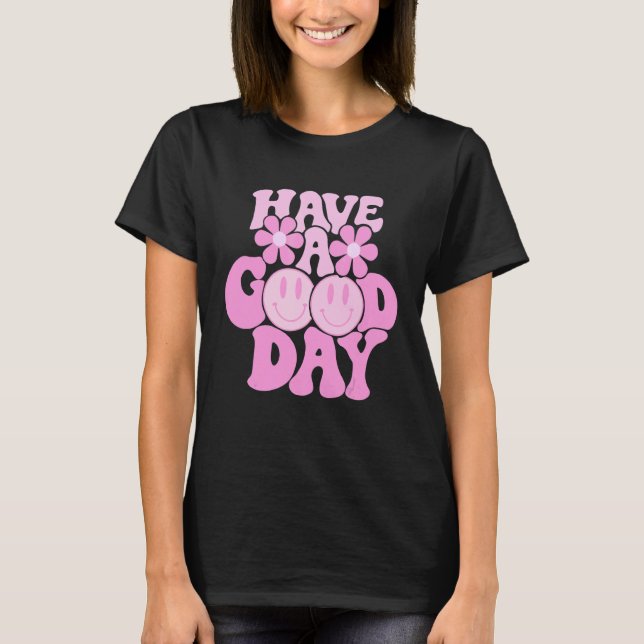 Camiseta Preppy     Have A Good Day Smile Face Aesthetic Tr (Frente)