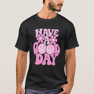 Camiseta Preppy     Have A Good Day Smile Face Aesthetic Tr