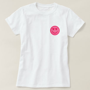 Camiseta Preppy Heart Happy Face