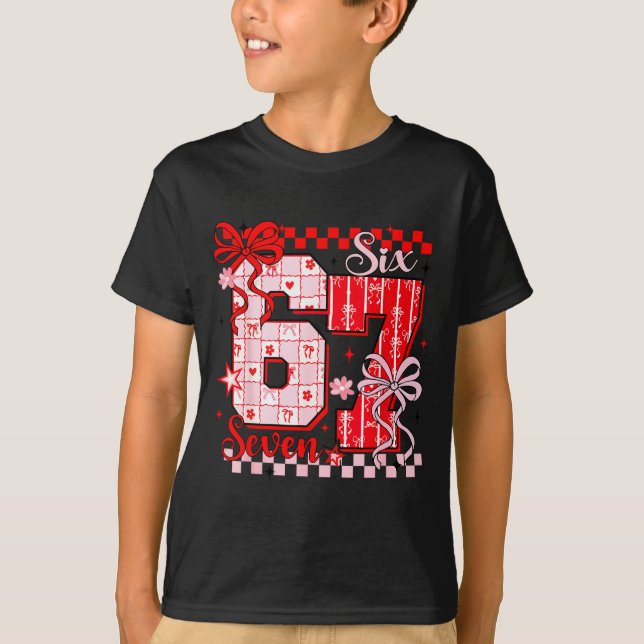 Camiseta Preppy Nk Valentine 67 Six Seven Meme Valentines D (Frente)