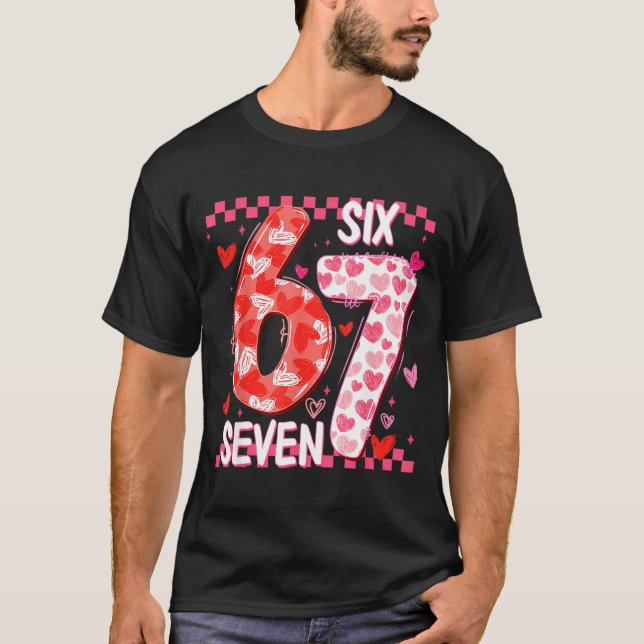 Camiseta Preppy Retro Coquette Bow 6 7 Six Seven Love Valen (Frente)