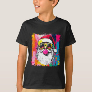 Camiseta Preppy Santa Aquarela Chiclete Nk Sungles Chri
