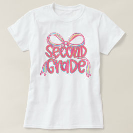 Camiseta Preppy Second Grade 2nd Grade Teachers Girls