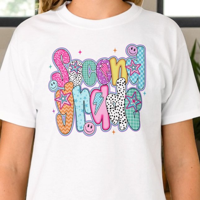 Camiseta Preppy Second Grade First Day of School Coquette (Criador carregado)