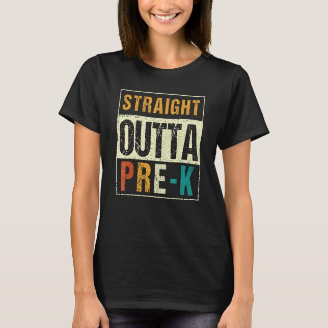 Camiseta Preschool Graduation Straight Outta Pre K (Frente)
