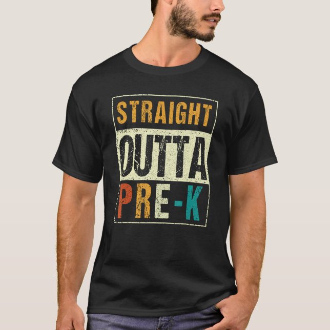 Camiseta Preschool Graduation Straight Outta Pre K (Frente)