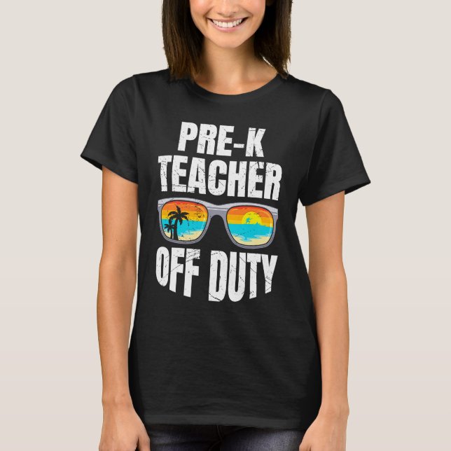 Camiseta Preschool kindergarten educator off duty teacher   (Frente)