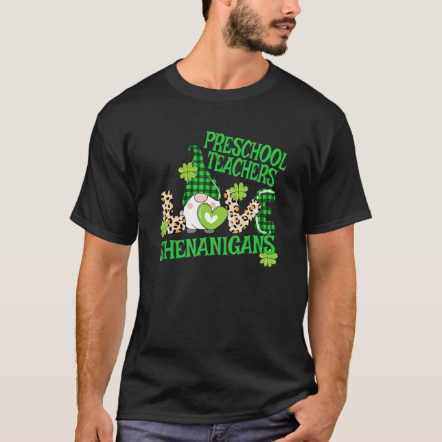 Camiseta Preschool Teacher St Patricks Day PreK Shenanigans (Frente)