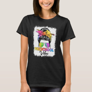 Camiseta Preschool Vibes Mensageiro De Volta Para A Menina