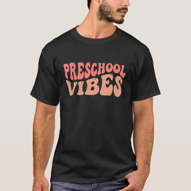 Camiseta Preschool Vibes - Professora da pré-escola (Frente)